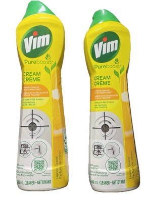2 X Vim LEMON SCENT Multi-Purpose CREAM Cleaner 2 Large X 500ML Bottles IMPORTED