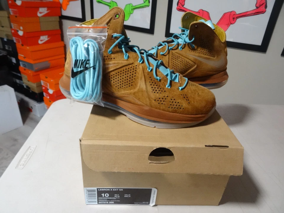 NUOVO DS - Nike LeBron 10 EXT QS Nocciola TG 10 UOMO - FONDO DI MAGAZZINO - 607078 200 - Immagine 2 di 4