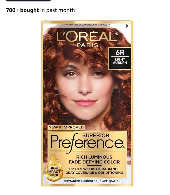 Light Auburn Warmer 6r Permanent Dye *