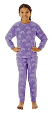 Pajama Purple Cozy Pockets 2 Piece Set Girls M 7-8  By Members Mark