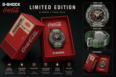 Casio G-Shock Coca-Cola GA-2100CC-3AER CasiOak Watch In Hand 24H Ship