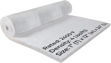 Ceramic Fiber Insulation Blanket, 2400F 4 Density, 1" Thick X 12" X 24", High T