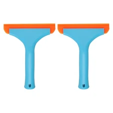 2pcs Squeegee 6 Inch Water Blade Shower Squeegee for Window Glass Door, Blue
