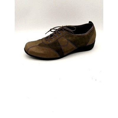 Munro American Oxford Womens Green 9WW Walking Shoe Leather Shock Absorbing Heel