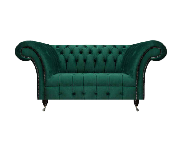 GrüNe Chesterfield Polstercouch Designer Zweisitzer Edle Textil MöBel-image
