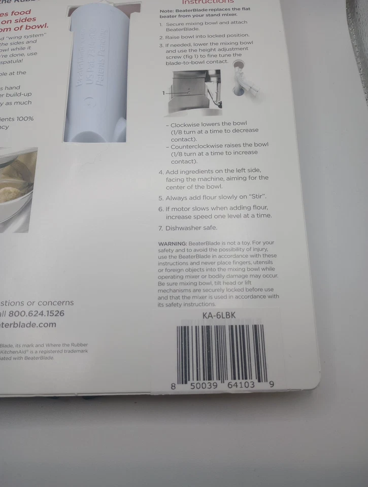 Hoja batidora Metro KA-6LR funciona con la mayoría y KitchenAid 6-7 cuartos Cuenco - Envío Gratis Foto 3 de 3