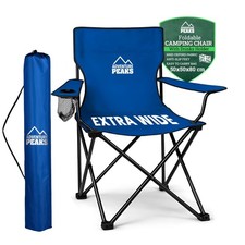 Camping Chair Folding Outdoor Garden Beach Picnic Chair W/ Cup Holder Carry Bag