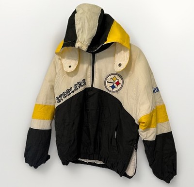 Vintage Steelers Pro Player Jacket Youth L 16-18 NFL Hooded Pullover 90s