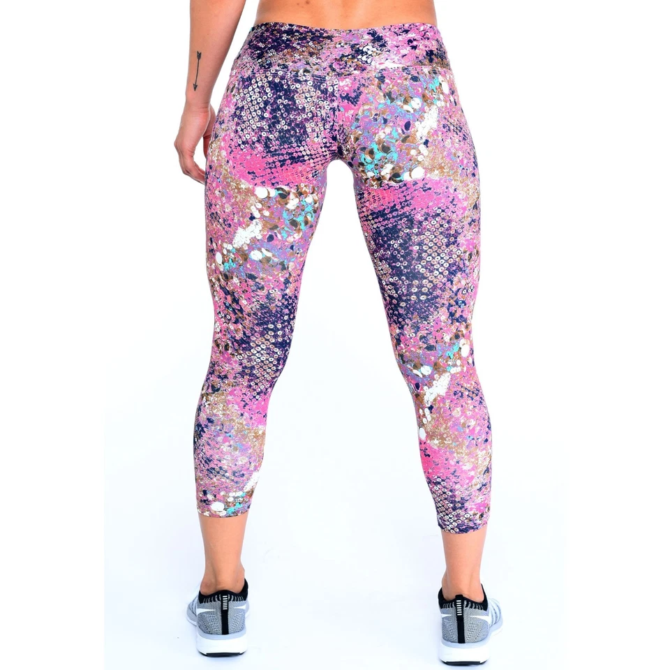 Activewear Printed Maternity Leggings Capris Supplex XS-S-M-L Made in Brazil - Image 4 of 4