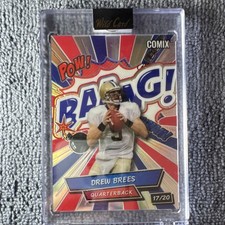 Wild Card Comix 2025 Serial Numbered Drew Brees Football BAANG! Quarterback Card