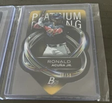 2023 Bowman Platinum Platinum Plating PPD-18 Ronald Acuna Jr. #20/50 Gold F/S