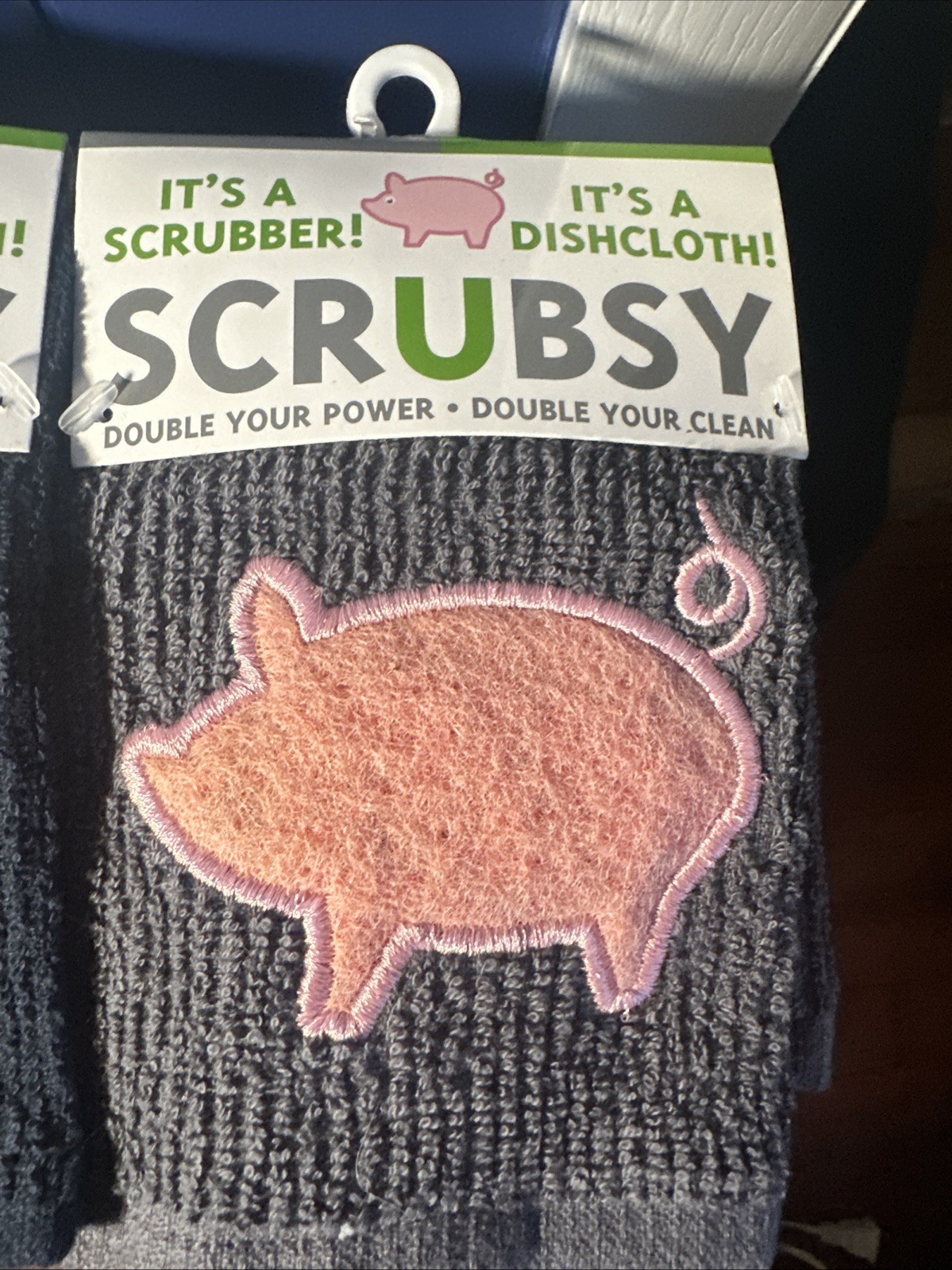 MU Kitchen Scrubsy Dish Cloth Set with Built In Scrubber, Set of 4