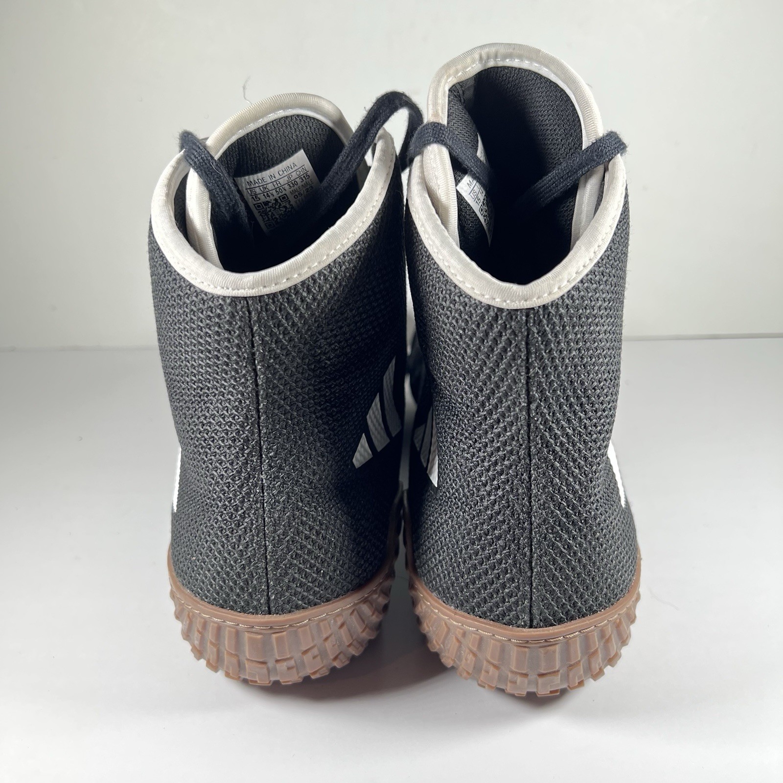 Adidas Tech Fall 2.0 Lace Up Black/Gum Wrestling Shoes Men's Size 15 thumbnail 4