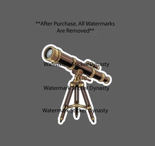 Telescope Sticker Waterproof Decal Stars Planet Space Spaceship Galaxy Gift NEW