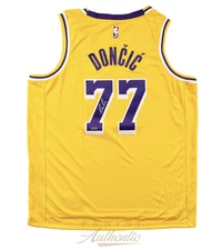 Luka Doncic Autographed Los Angeles Lakers Gold Nike Swingman Jersey Panini