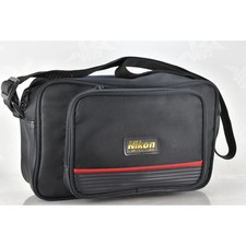  MINT Genuine Nikon Camera Lens Shoulder Bag Gold Letters Red Line From Japan