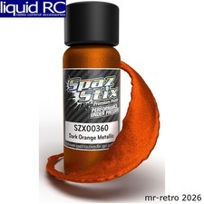 Spaz Stix 00360 Dark Orange Metallic Airbrush Ready Paint 2oz Bottle