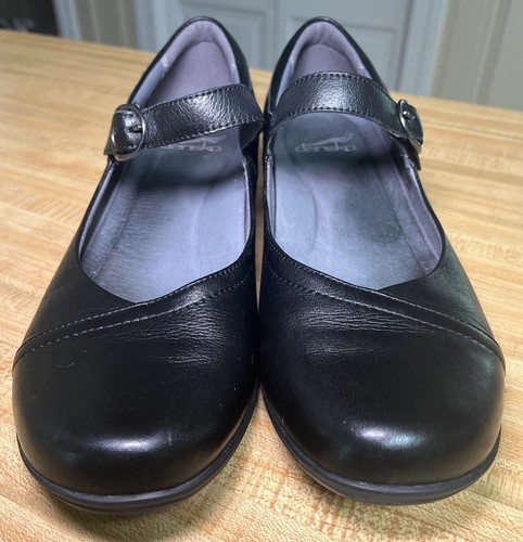 Dansko Women’s Size US 9.5, EU 40 Leather Black, Fawna, Mary Jane w/Buckle - Picture 3 of 14