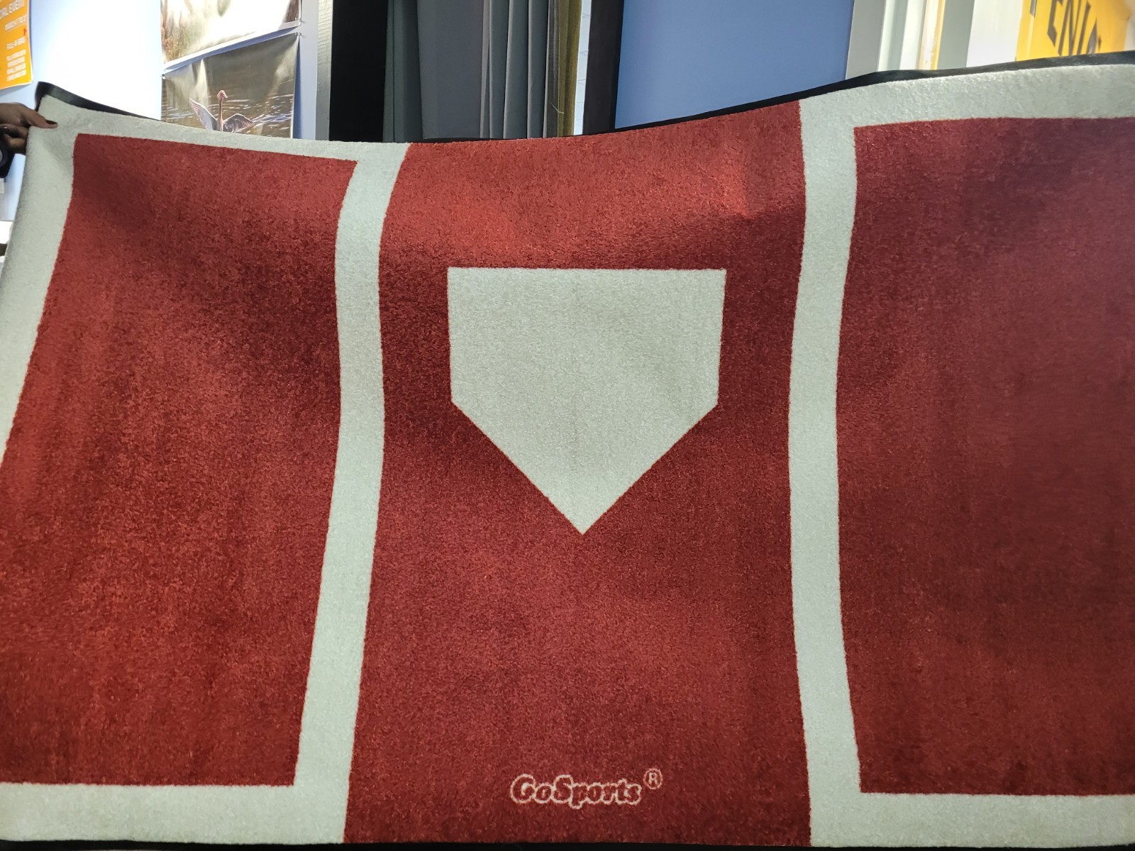 Garvee 6x4 ft Baseball Hitting Mat Softball Batting Mat with Home Plate Antislip Rubber Backing Applicable to Indoor or Outdoor Batting Practice-Red