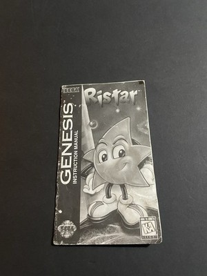 ristar sega genesis manual only