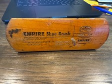 Vintage Wooden Empire Natural Bristle Shoe Brush Polishing Brush Used made n USA