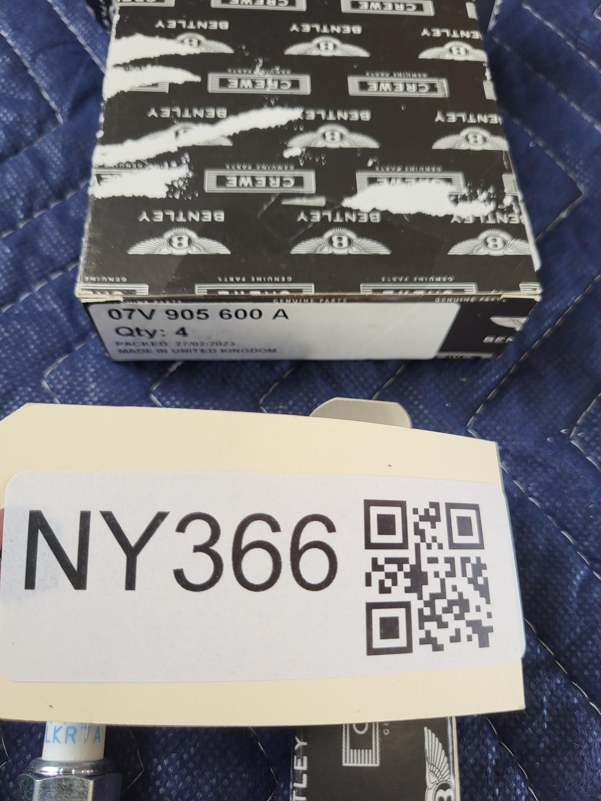 2011-2020 Bentley Mulsanne Spark Plug SET of 4 OEM 07V-905-600-A