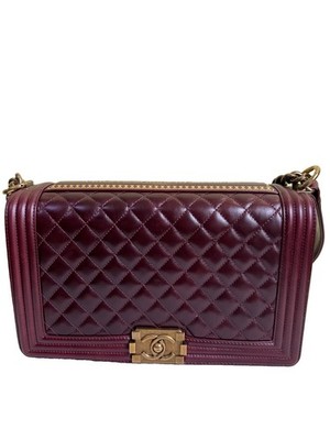 Chanel Burgundy Le Boy Limited Edition Shoulder Crossbody Bag