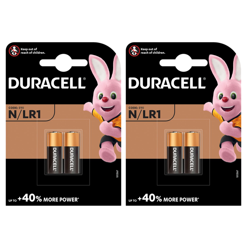 Duracell N MN9100 LR1 E90 AM5 KN Batteries x 4 *Long Expiry Genuine Duracell*