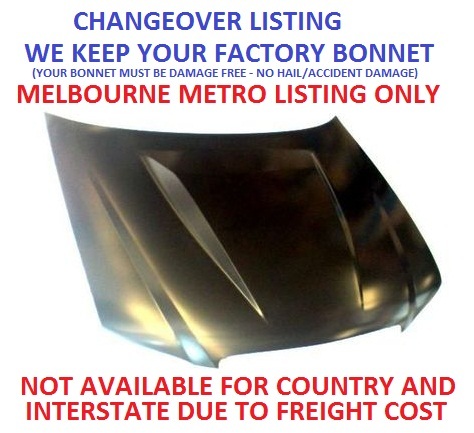Ford Falcon BA BF XR8 Turbo Bonnet Hood with Hump CHANGEOVER we keep your bonnet - Picture 2 of 6