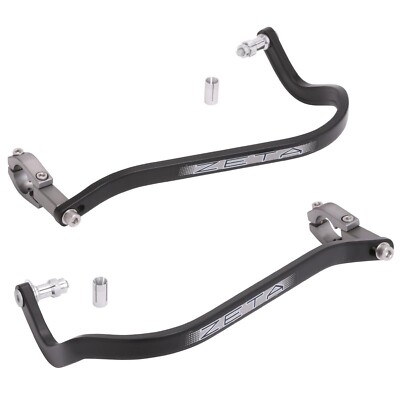 Zeta Drop Down Bend Aluminum Handguards (Pair) for 1 1/8'' Handlebars Black