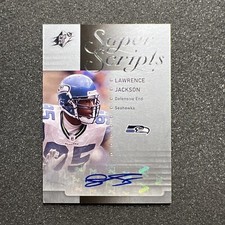 2009 Upper Deck Spx LAWRENCE JACKSON #S-LJ Super Scripts RC AUTO - SEAHAWKS 