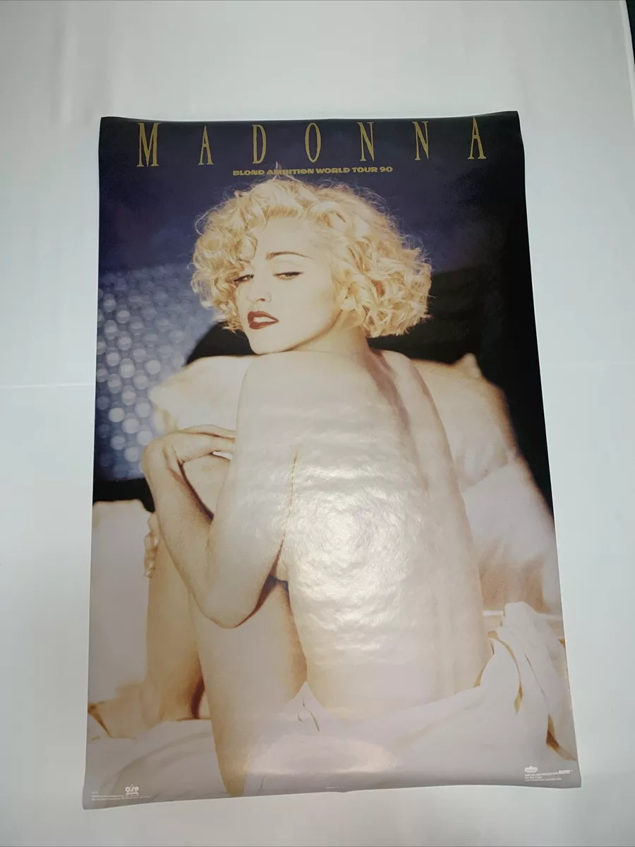 Vintage Madonna Blond Ambition World Tour 1990 #8079 Poster Mint