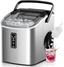 Ice Maker Countertop, 9 Cubes Ready in 6 Mins, 26lbs/24H, Self-Cleaning, New...