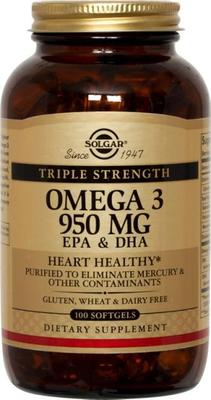 Solgar Triple Strength Omega-3 950mg 100 Softgels