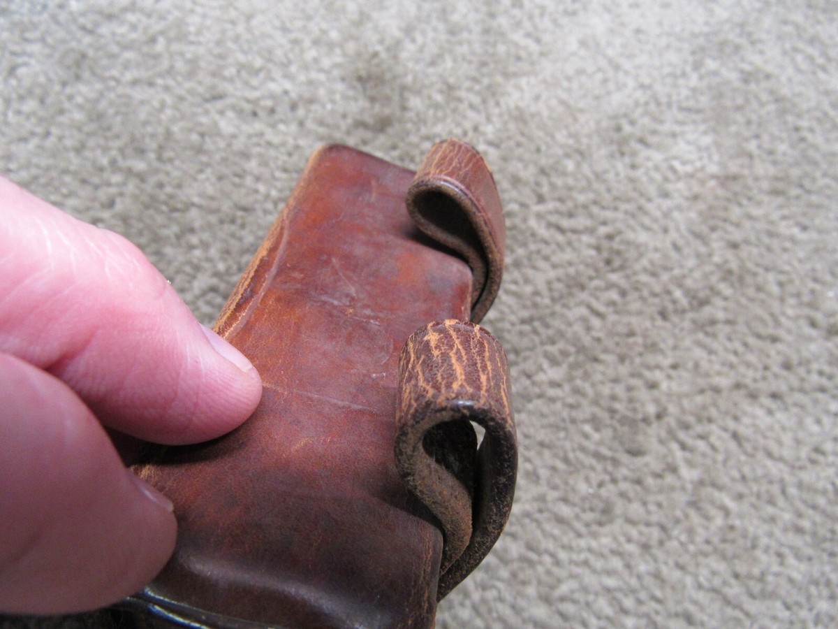 US Span Am War Pattern 1896 Leather 38 Revolver Cartridge US Span Am War Pattern 1896 Leather 38 Revolver Cartridge