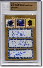 JASON HEYWARD * Desmond JENNINGS * Dexter FOWLER Rookie Autograph BGS Auto #/10