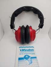 Vintage Winston Motorsports Wireless AM / FM Radio Headphone Headset HP-10000