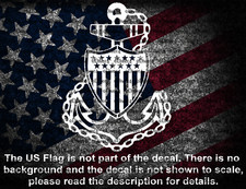 US Coastguard Chief Insignia Vinyl Decal US Seller US Made USCG