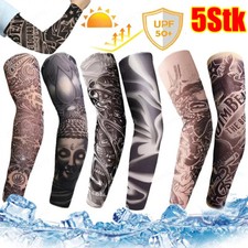 5x Temporäres 3D Design Tattoo Armstulpen Arm Tattoo Strumpf Körperkunst Ärmel