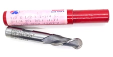 Regal Beloit 2 Flute HSS 1/2" Ball End Mill 1/2" Shank Loc 1 1/4" L.H.  Hi Helix