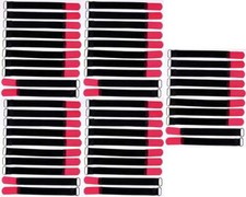 50 opasek kablowych taśma na rzep rzep 20 cm x 20mm czerwone taśmy na rzep kablowy rzep metalowe oczko