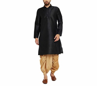 black dupion ethnic wear set