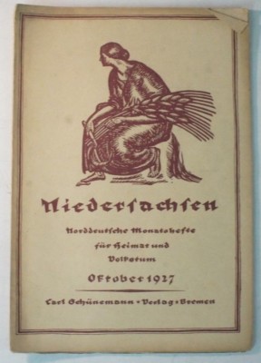 Niedersachsen Monatshefte für Heimat & Volkstum 1927/ 10 Schimmelreiter B8662