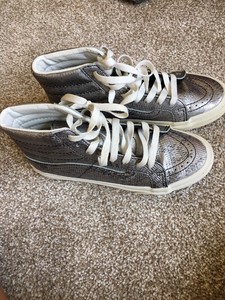 metallic snakeskin vans