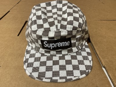Supreme Checkerboard Camp Cap Black Brown S/S 18 | eBay 