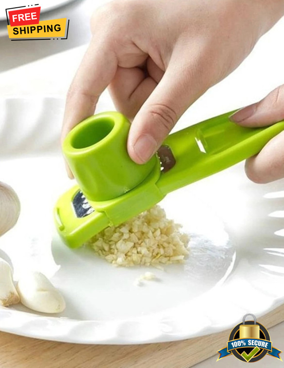 1Pc Multifunctional Garlic & Ginger Masher - Easy Grinding Kitchen Tool, Green
