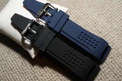 Cinghie In Gomma Curva Blu E Nera Seiko Turtle Crafter - Foto 10