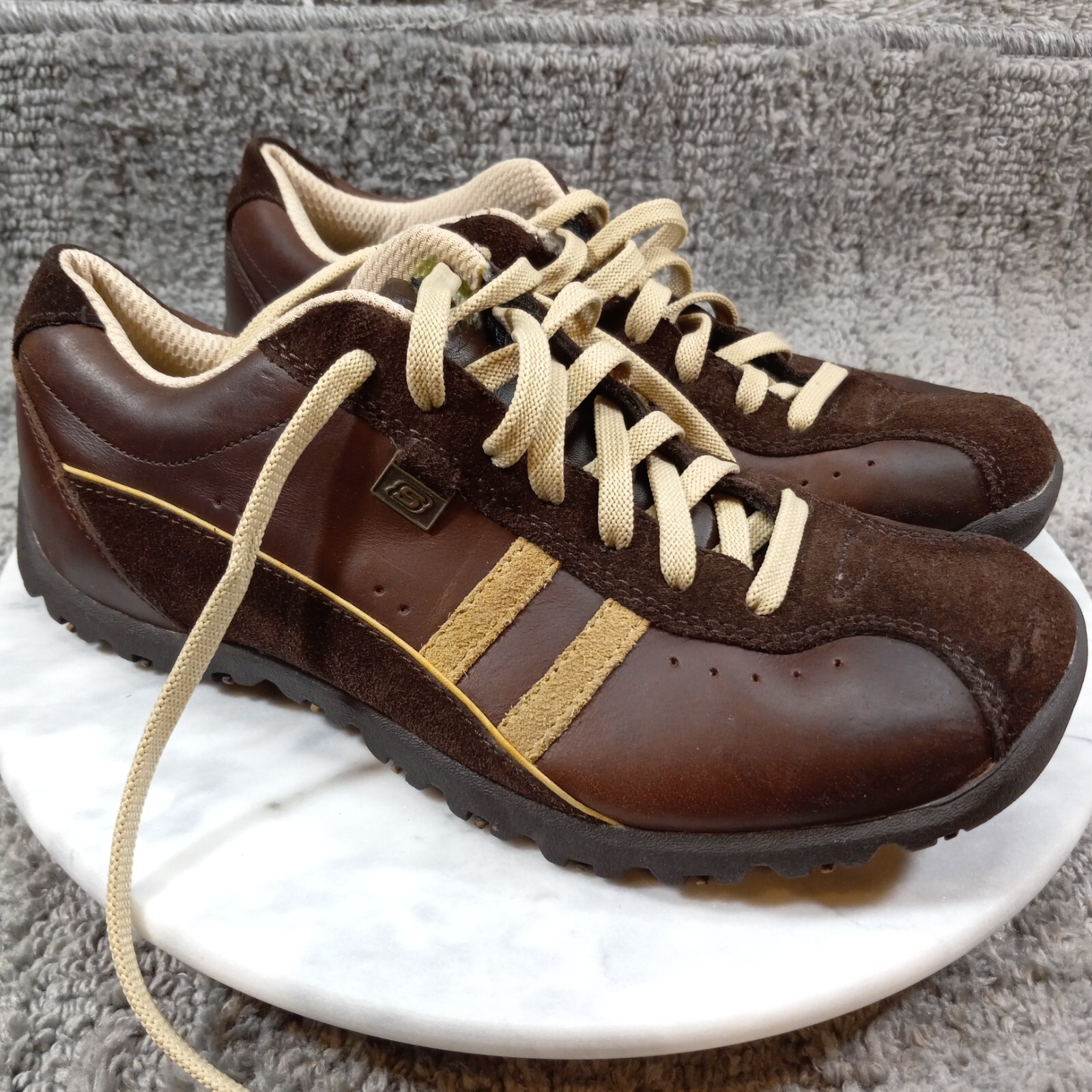 SKECHERS Suede Leather Oxford Casual 
