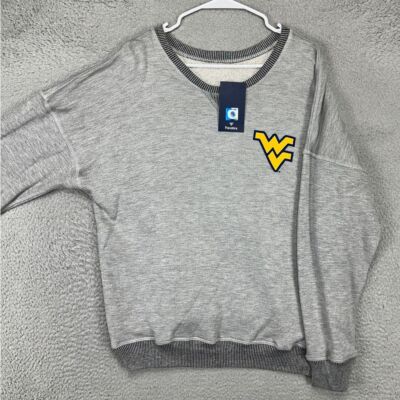 West Virginia Mountaineers Reversible Sweatshirt Womens 2XL Grey Fanatics NEW