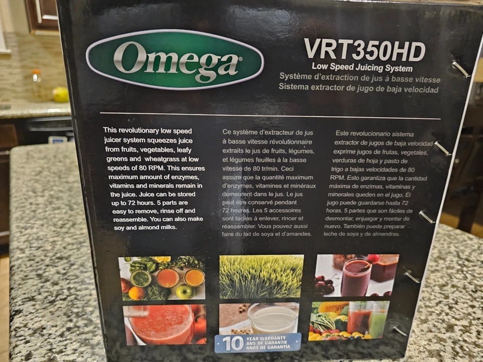 Exprimidor vertical de baja velocidad Omega VRT350 - plateado Foto 2 de 4